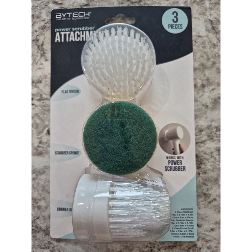 Bytech Power Scrubber 3 Piece Attachment Set BY-HH-MC-104-X3 Sealed
